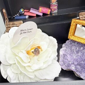 Gold Statement Ring with Stone